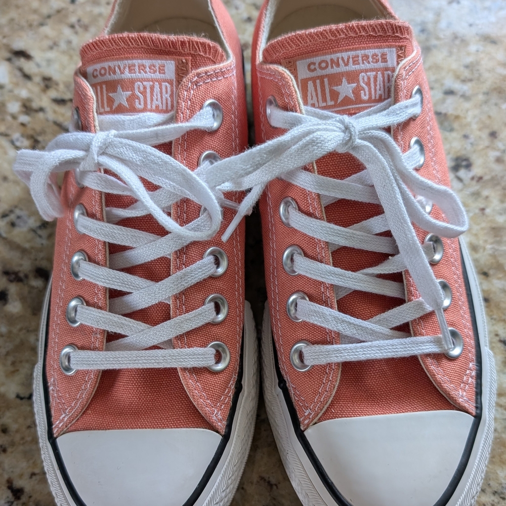 Converse All Star Coral Low Top Platform Sneakers